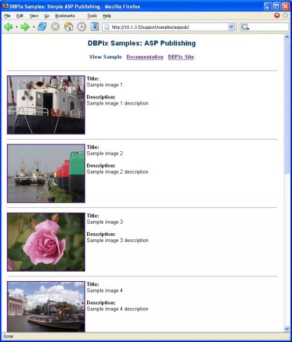 sample screenshot - ASP Image Database Publishing