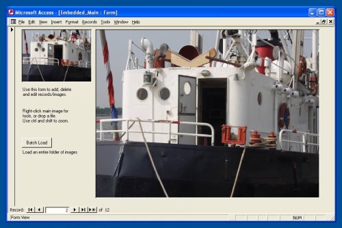 sample screenshot - Image Thumbnails in Access Forms - graphic picture photo database samples