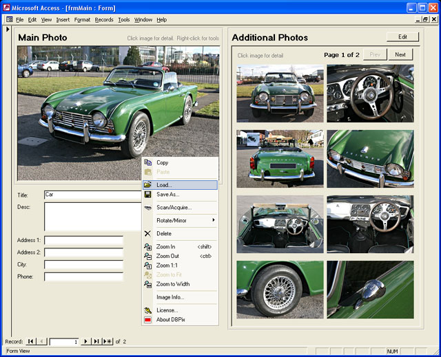 Screenshot of DBPix